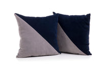 Wales Decorative Pillow Dark Blue and Grey