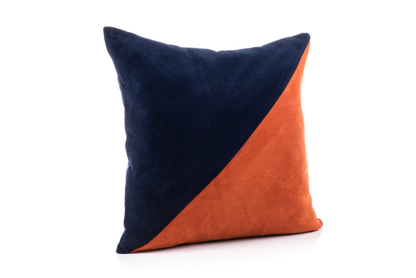 Wales Decorative Pillow Orange and Dark Blue